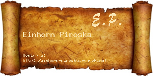 Einhorn Piroska névjegykártya